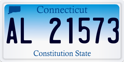 CT license plate AL21573