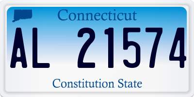 CT license plate AL21574