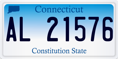 CT license plate AL21576
