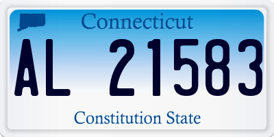 CT license plate AL21583