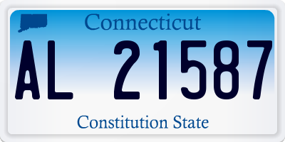 CT license plate AL21587
