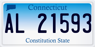 CT license plate AL21593