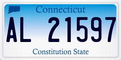 CT license plate AL21597