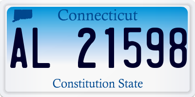 CT license plate AL21598