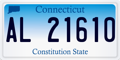 CT license plate AL21610