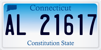 CT license plate AL21617