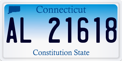 CT license plate AL21618