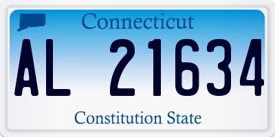 CT license plate AL21634