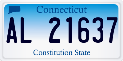 CT license plate AL21637