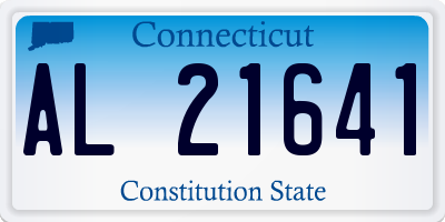 CT license plate AL21641