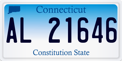 CT license plate AL21646