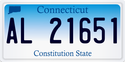 CT license plate AL21651