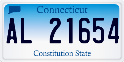 CT license plate AL21654