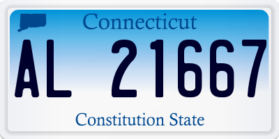 CT license plate AL21667