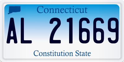 CT license plate AL21669