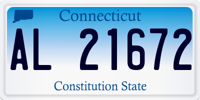 CT license plate AL21672