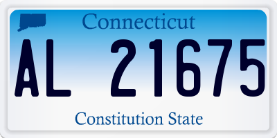 CT license plate AL21675