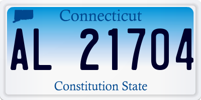 CT license plate AL21704
