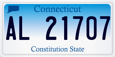 CT license plate AL21707
