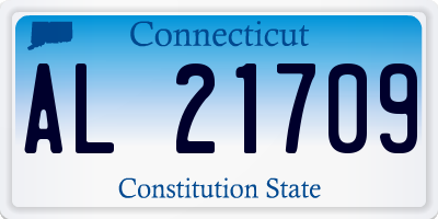 CT license plate AL21709