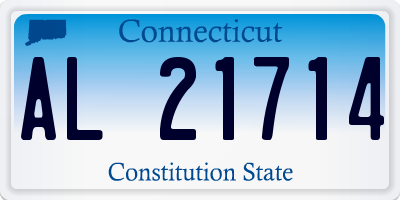CT license plate AL21714