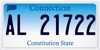 CT license plate AL21722