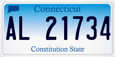CT license plate AL21734