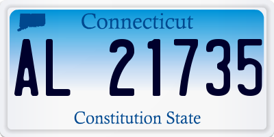 CT license plate AL21735