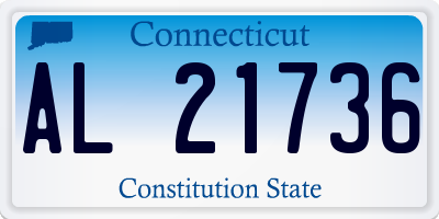 CT license plate AL21736