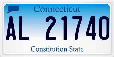 CT license plate AL21740
