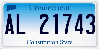 CT license plate AL21743