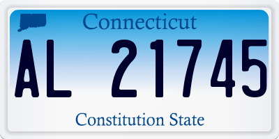 CT license plate AL21745