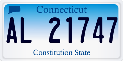 CT license plate AL21747