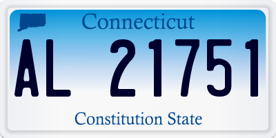 CT license plate AL21751