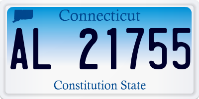CT license plate AL21755