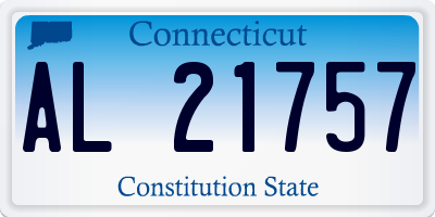 CT license plate AL21757
