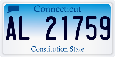 CT license plate AL21759
