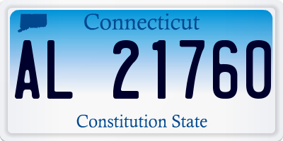 CT license plate AL21760