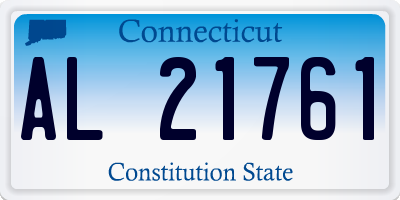 CT license plate AL21761