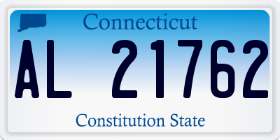 CT license plate AL21762