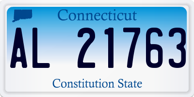 CT license plate AL21763