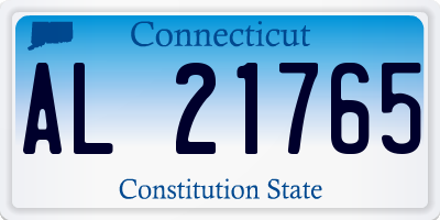 CT license plate AL21765