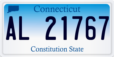 CT license plate AL21767