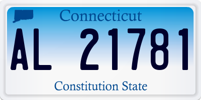 CT license plate AL21781