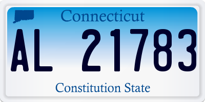 CT license plate AL21783