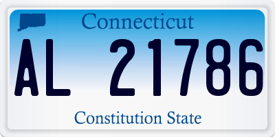CT license plate AL21786