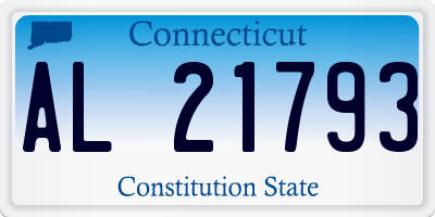 CT license plate AL21793
