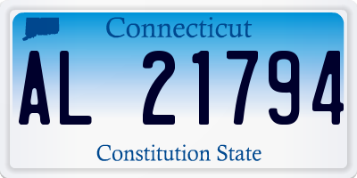 CT license plate AL21794
