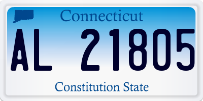 CT license plate AL21805