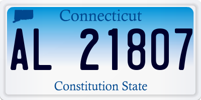 CT license plate AL21807
